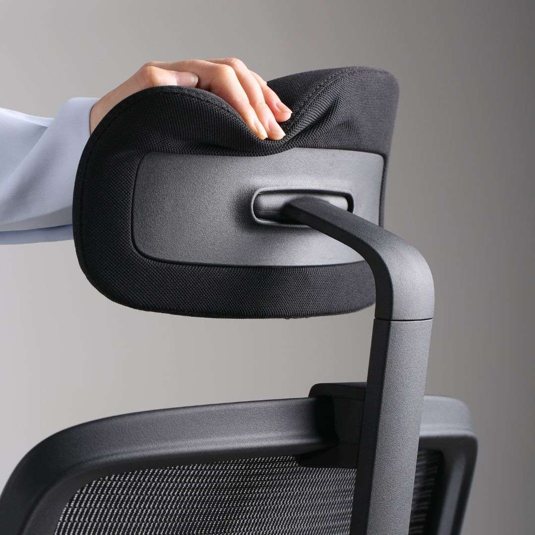 Silla Ergonomica - Silla Loto con cabecera Negra - Visso