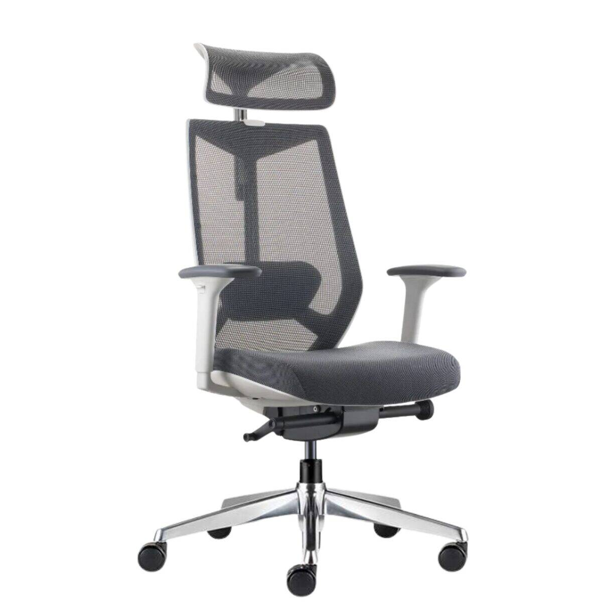Silla Gerencial Arco Blanca – Ergonomía y sofisticación completa