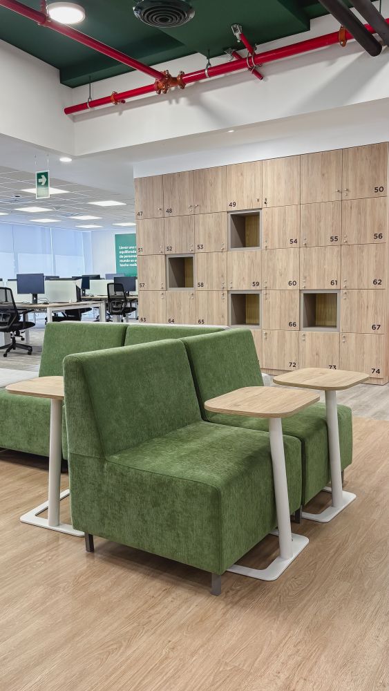 Proyecto Herbalife - espacios de descanso acorde a los colores de tu empresa